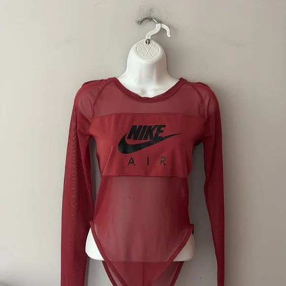 Nike Long Sleeve Mesh Bodysuit NWOT - Picture 2 of 8